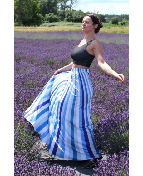 Blue stripes - maxi skirt