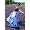 Blue stripes - maxi skirt